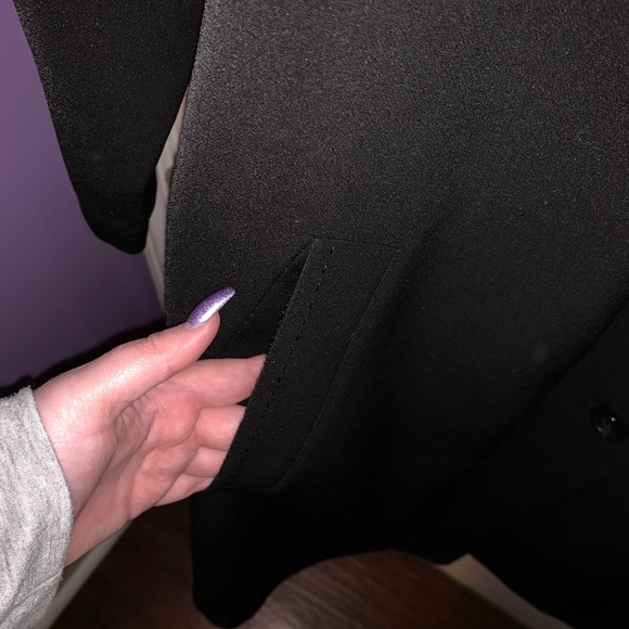 Black Dressy Coat with Removable Lining - Picture 6 of 7
